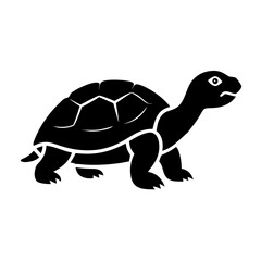 tortoise icon, tortoise silhouette vector illustration-simple silhouette illustration of tortoise, perfect for tortoise logos and icons