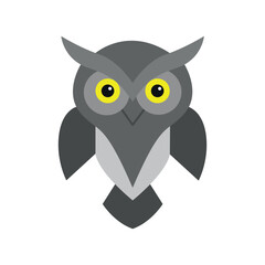 Minimalist Vector Owl Logo Design – Flat Style Animal Icon