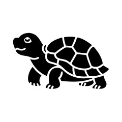 tortoise icon, tortoise silhouette vector illustration-simple silhouette illustration of tortoise, perfect for tortoise logos and icons