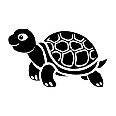 tortoise icon, tortoise silhouette vector illustration-simple silhouette illustration of tortoise, perfect for tortoise logos and icons