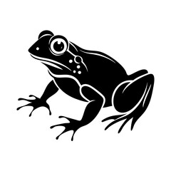 frog icon, frog silhouette vector illustration-simple silhouette illustration of frog, perfect for frog logos and icons