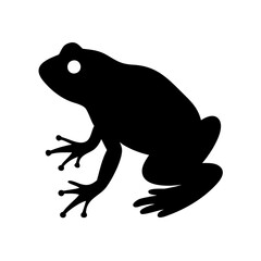 frog icon, frog silhouette vector illustration-simple silhouette illustration of frog, perfect for frog logos and icons