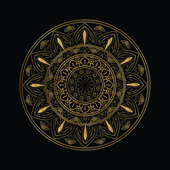 Luxury mandala design template with creative glossy gradient color effects