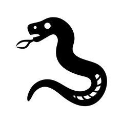 snake icon, snake silhouette vector illustration-simple silhouette illustration of snake, perfect for snake logos and icons