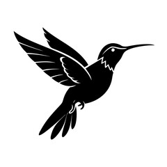hummingbird icon, hummingbird silhouette vector illustration-simple silhouette illustration of hummingbird, perfect for hummingbird logos and icons