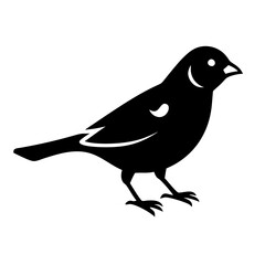 sparrow icon, sparrow silhouette vector illustration-simple silhouette illustration of sparrow, perfect for sparrow logos and icons