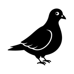 pigeon icon, pigeon silhouette vector illustration-simple silhouette illustration of pigeon, perfect for pigeon logos and icons