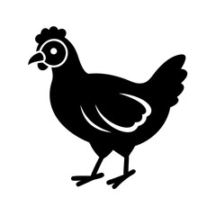 chicken icon, chicken silhouette vector illustration-simple silhouette illustration of chicken, perfect for chicken logos and icons