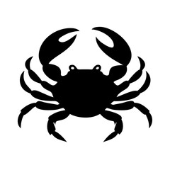 crab icon, crab silhouette vector illustration-simple silhouette illustration of crab, perfect for crab logos and icons
