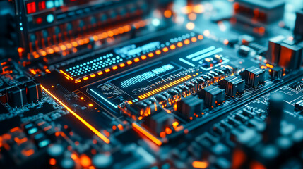 Obraz premium Workers Use A Computer To Interface With Industrial Electronics For System Diagnostics