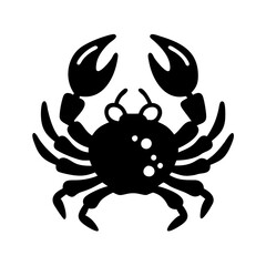 crab icon, crab silhouette vector illustration-simple silhouette illustration of crab, perfect for crab logos and icons