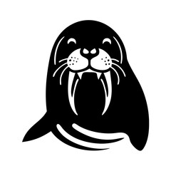 walrus icon, walrus silhouette vector illustration-simple silhouette illustration of walrus, perfect for walrus logos and icons