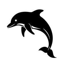 dolphin icon, dolphin silhouette vector illustration-simple silhouette illustration of dolphin, perfect for dolphin logos and icons © Md