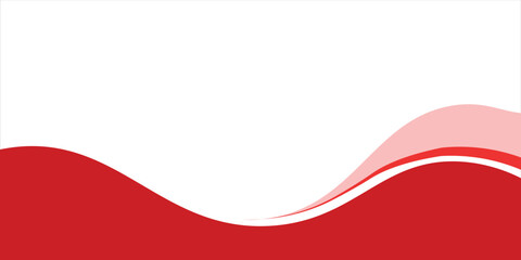 Red Wave on White Background