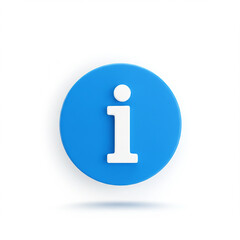 Informative Blue Circle Icon: Seeking Clarity and Understanding Design