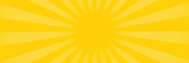 Yellow abstract background with light of sunburst. yellow starburst with halftone. sun ray retro background with flash