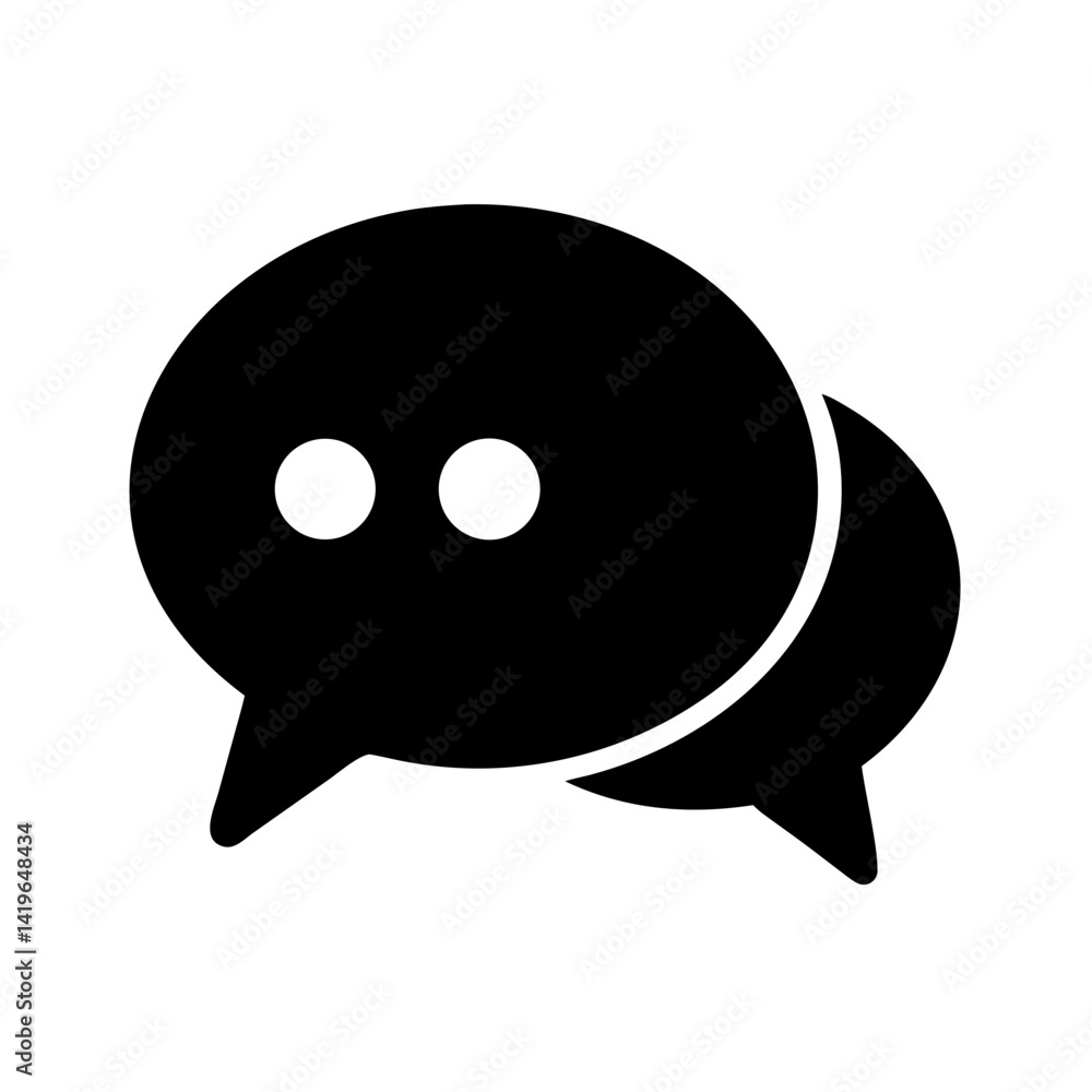 Poster chat bubbles speech bubbles conversation communication message discussion dialog talk bubble icon ve