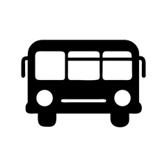 Bus transportation vehicle public transport automobile travel ride school bus transit icon design vector