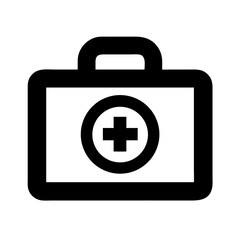 First aid kit medical bag health care emergency kit doctor bag hospital equipment healthcare symbol icon