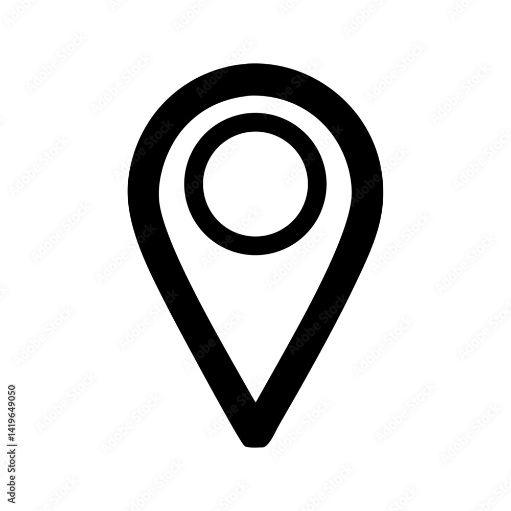 Poster location pin icon vector map pointer symbol gps navigation marker sign address destination place 90