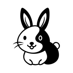 rabbit icon, rabbit silhouette vector illustration-simple silhouette illustration of rabbit, perfect for rabbit logos and icons