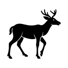deer icon, deer silhouette vector illustration-simple silhouette illustration of deer, perfect for deer logos and icons