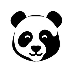 panda icon, panda silhouette vector illustration-simple silhouette illustration of panda, perfect for panda logos and icons