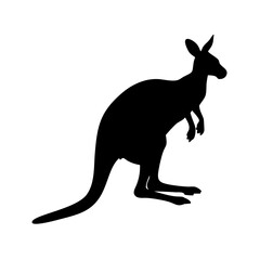 kangaroo icon, kangaroo silhouette vector illustration-simple silhouette illustration of kangaroo, perfect for kangaroo logos and icons