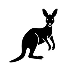 kangaroo icon, kangaroo silhouette vector illustration-simple silhouette illustration of kangaroo, perfect for kangaroo logos and icons