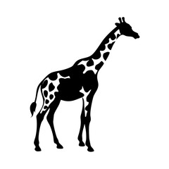giraffe icon, giraffe silhouette vector illustration-simple silhouette illustration of giraffe, perfect for giraffe logos and icons