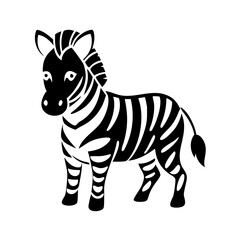 zebra icon, zebra silhouette vector illustration-simple silhouette illustration of zebra, perfect for zebra logos and icons