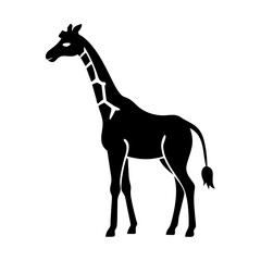 giraffe icon, giraffe silhouette vector illustration-simple silhouette illustration of giraffe, perfect for giraffe logos and icons