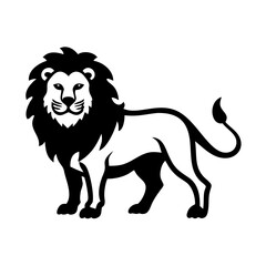 lion icon, lion silhouette vector illustration-simple silhouette illustration of lion, perfect for lion logos and icons
