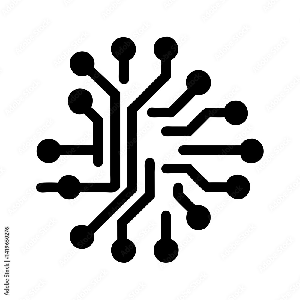 Poster circuit board technology network connection motherboard system electronics engineering design patter