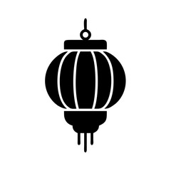 Black chinese lantern vector illustration traditional asian light celebration decoration element design