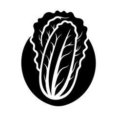 Fototapeta premium napa cabbage icon, napa cabbage silhouette vector illustration-simple silhouette illustration of napa cabbage, perfect for napa cabbage logos and icons