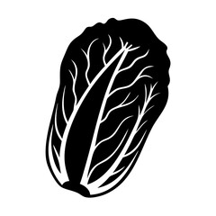 napa cabbage icon, napa cabbage silhouette vector illustration-simple silhouette illustration of napa cabbage, perfect for napa cabbage logos and icons