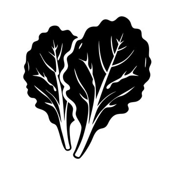 recommend clip art: mustard greens icon, mustard greens silhouette vector illustration-simple silhouette illustration of mustard greens, perfect for mustard greens logos and icons