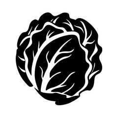 radicchio icon, radicchio silhouette vector illustration-simple silhouette illustration of radicchio, perfect for radicchio logos and icons