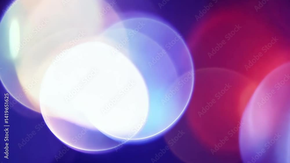 Poster multicolored light leaks background animation with bokeh and lens flare effects