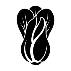 bok choy icon, bok choy silhouette vector illustration-simple silhouette illustration of bok choy, perfect for bok choy logos and icons