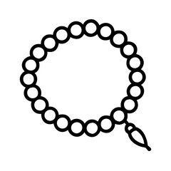 Obraz premium Illustration of prayer beads, islamic tasbih, rosary beads for zikr and meditation vector art