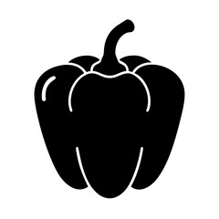 yellow bell pepper icon, yellow bell pepper silhouette vector illustration-simple silhouette illustration of yellow bell pepper, perfect for yellow bell pepper logos and icons