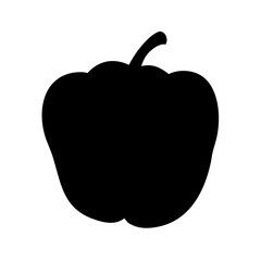 red bell pepper icon, red bell pepper silhouette vector illustration-simple silhouette illustration of red bell pepper, perfect for red bell pepper logos and icons
