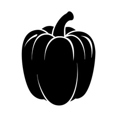 red bell pepper icon, red bell pepper silhouette vector illustration-simple silhouette illustration of red bell pepper, perfect for red bell pepper logos and icons