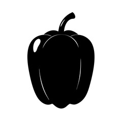 red bell pepper icon, red bell pepper silhouette vector illustration-simple silhouette illustration of red bell pepper, perfect for red bell pepper logos and icons