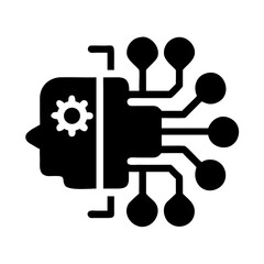 Artificial intelligence ai machine learning deep learning neural network head brain tech robot