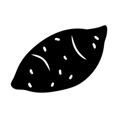 sweet potato icon, sweet potato silhouette vector illustration-simple silhouette illustration of sweet potato, perfect for sweet potato logos and icons