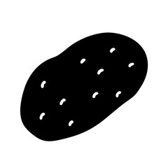 potato icon, potato silhouette vector illustration-simple silhouette illustration of potato, perfect for potato logos and icons