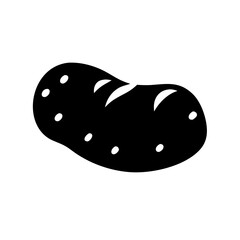 potato icon, potato silhouette vector illustration-simple silhouette illustration of potato, perfect for potato logos and icons